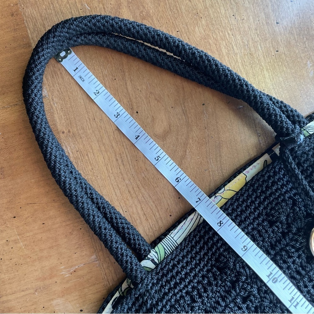 The Sak Black Crochet Woven Macrame Shoulder Bag - Picture 11 of 12